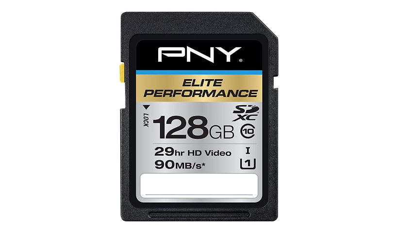 PNY Elite Performance - flash memory card - 128 GB - SDXC UHS-I