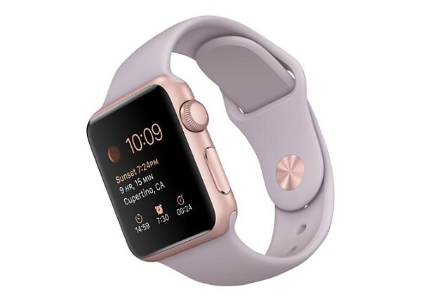 Apple Watch Sport - rose gold aluminum - smart watch with sport band lavender