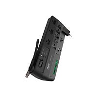 APC 11-Outlet 2 USB Surge Protector, 8ft Cord 2880 Joules, Black