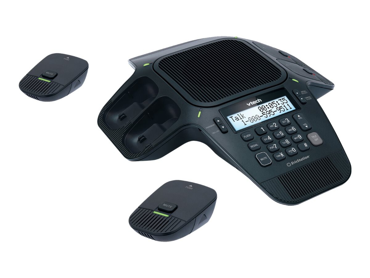 VTech ErisStation Conference Phone with Wireless Mics - cordless conference phone with caller ID