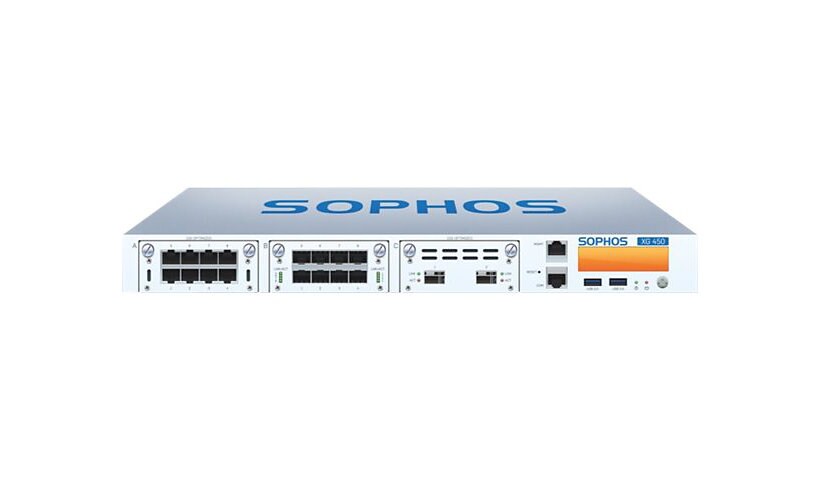 Sophos XG 450 - security appliance - with 1 year TotalProtect - US power co