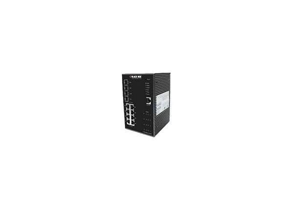 Black Box Industrial - switch - 12 ports - managed - rack-mountable