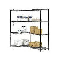 Safco Industrial - shelf rack - 4 shelves - black