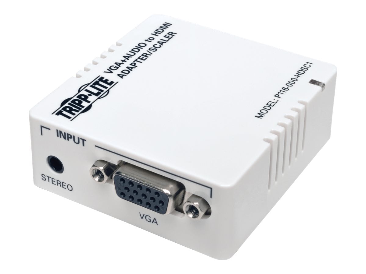 Tripp Lite VGA to HDMI Adapter Converter for Stereo Audio / Video White - v