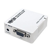 Tripp Lite VGA to HDMI Adapter Converter for Stereo Audio / Video White - video converter - white