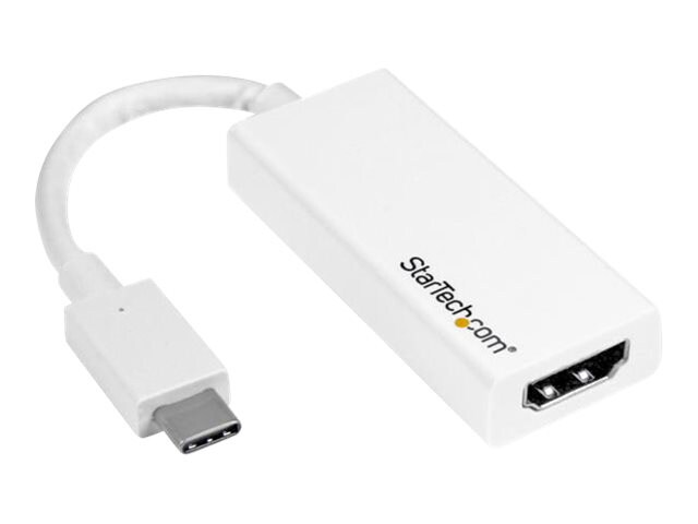 StarTech.com - USB-C to HDMI Adapter - 4K 30Hz - White - USB Type-C to HDMI Adapter - USB 3.1 - Thunderbolt 3 Compatible