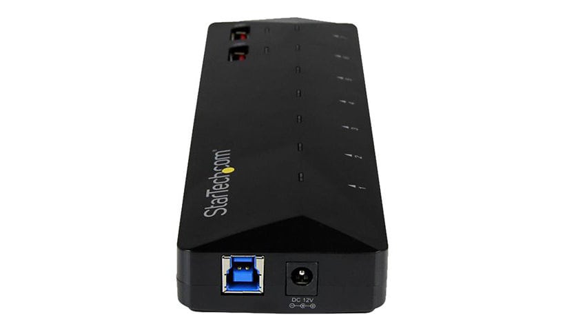 StarTech.com 7-Port USB 3.0 Hub plus Dedicated Charging Ports - 2 x 2.4A Ports - Desktop USB Hub and Fast-Charging