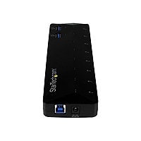 StarTech.com 10-Port USB 3.0 Hub with Charge and Sync Ports - 2 x 1.5A Ports - Desktop USB Hub and Fast-Charging Station