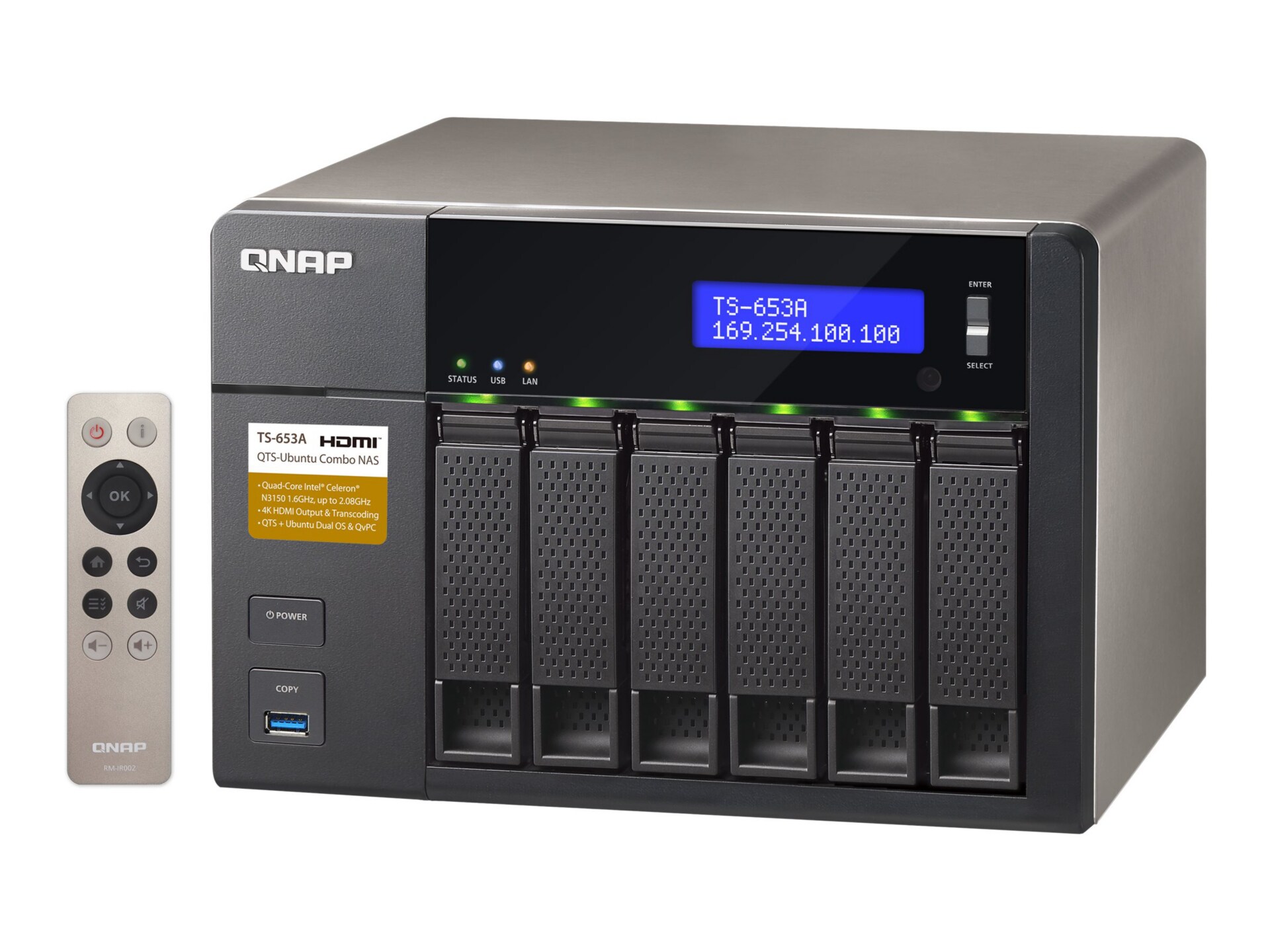 QNAP TS-653A - NAS server - 0 GB