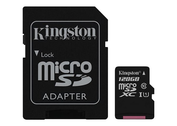 Kingston - flash memory card - 128 GB - microSDXC UHS-I