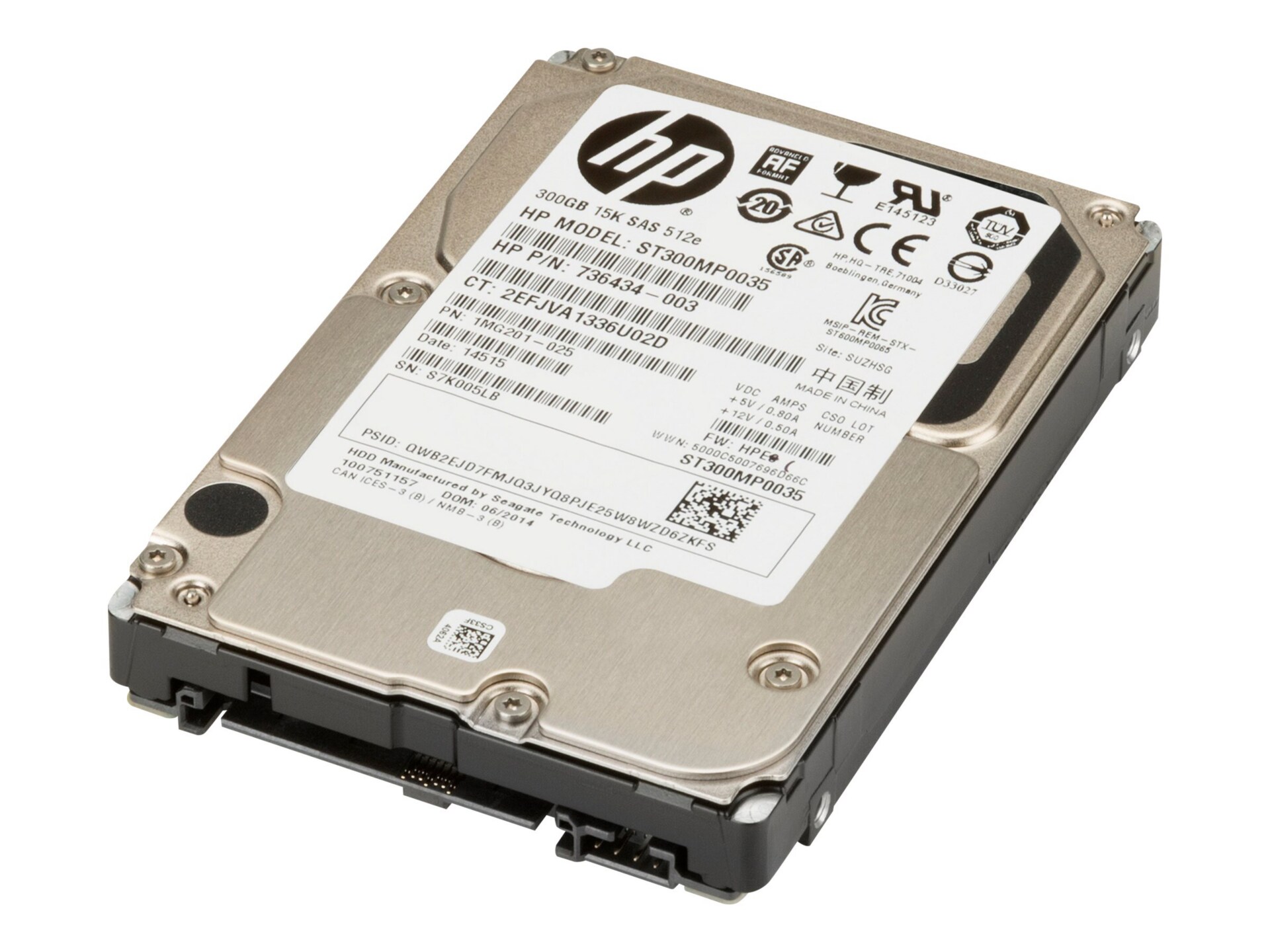 HP Enterprise - hard drive - 300 GB - SAS 6Gb/s