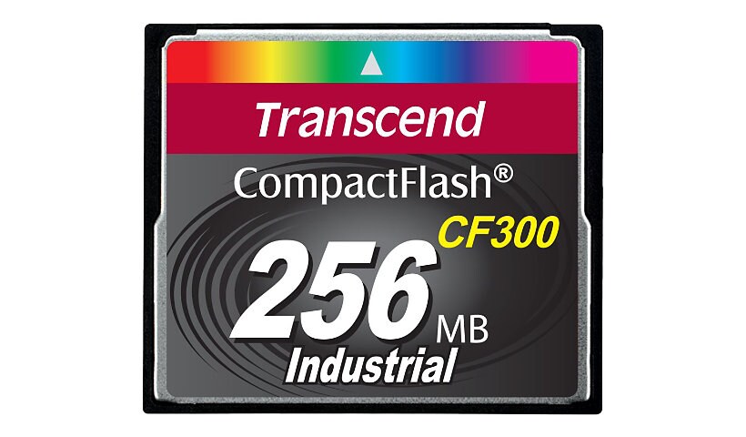 Transcend CF300 Industrial - carte mémoire flash - 256 Mo - CompactFlash
