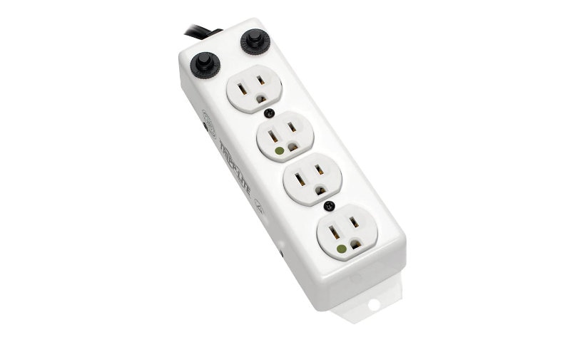 Tripp Lite Safe-IT Power Strip Hospital Medical Antimicrobial 4 Outlet UL1363A 3'-10' Coiled Cord - power strip
