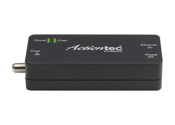 Actiontec MoCA 2.0 Network Adapter ECB6000 - media converter - Ethernet, Fast Ethernet, Gigabit Ethernet, MoCA 2.0