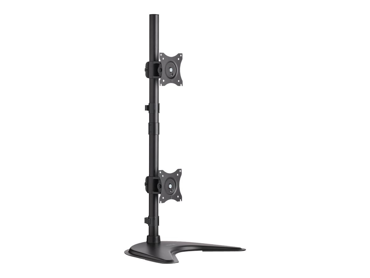 Tripp Lite Dual Vertical Desk Mount Monitor Stand Swivel Tilt Rotate 15-27"