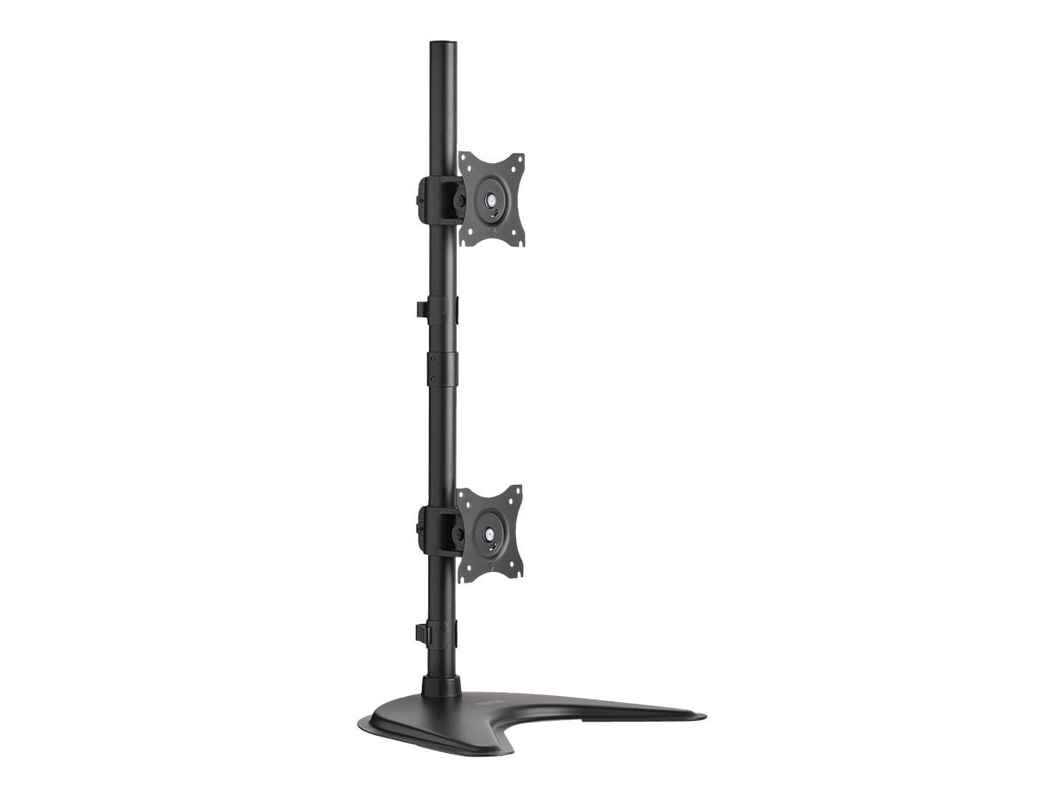 Eaton Tripp Lite Series Dual Vertical Flat-Screen Desk Mount Monitor Stand Clamp Swivel Tilt 15" to 27" Flat Screen