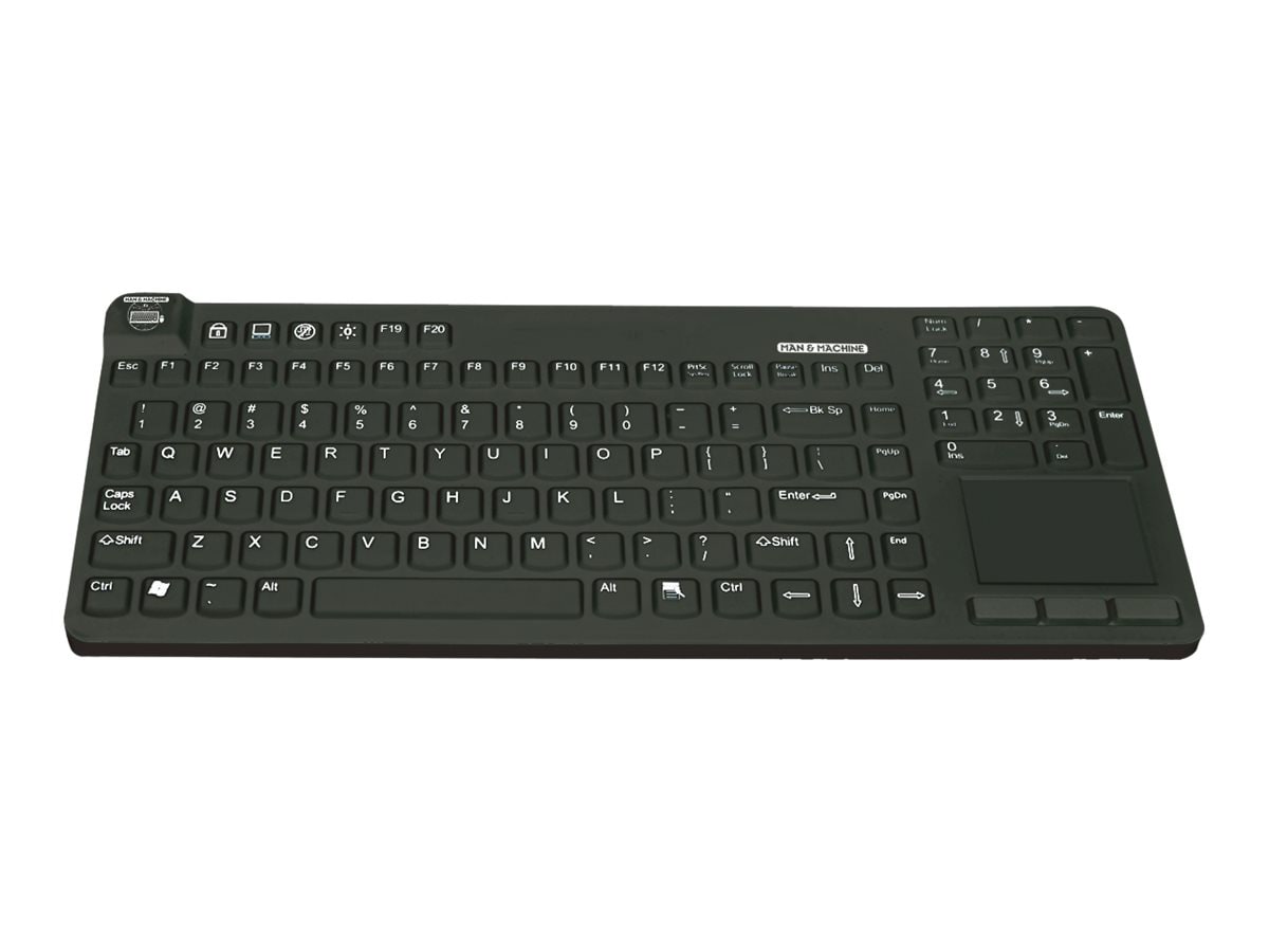 Man and Machine Really Cool Touch Keyboard with Magfix - Black