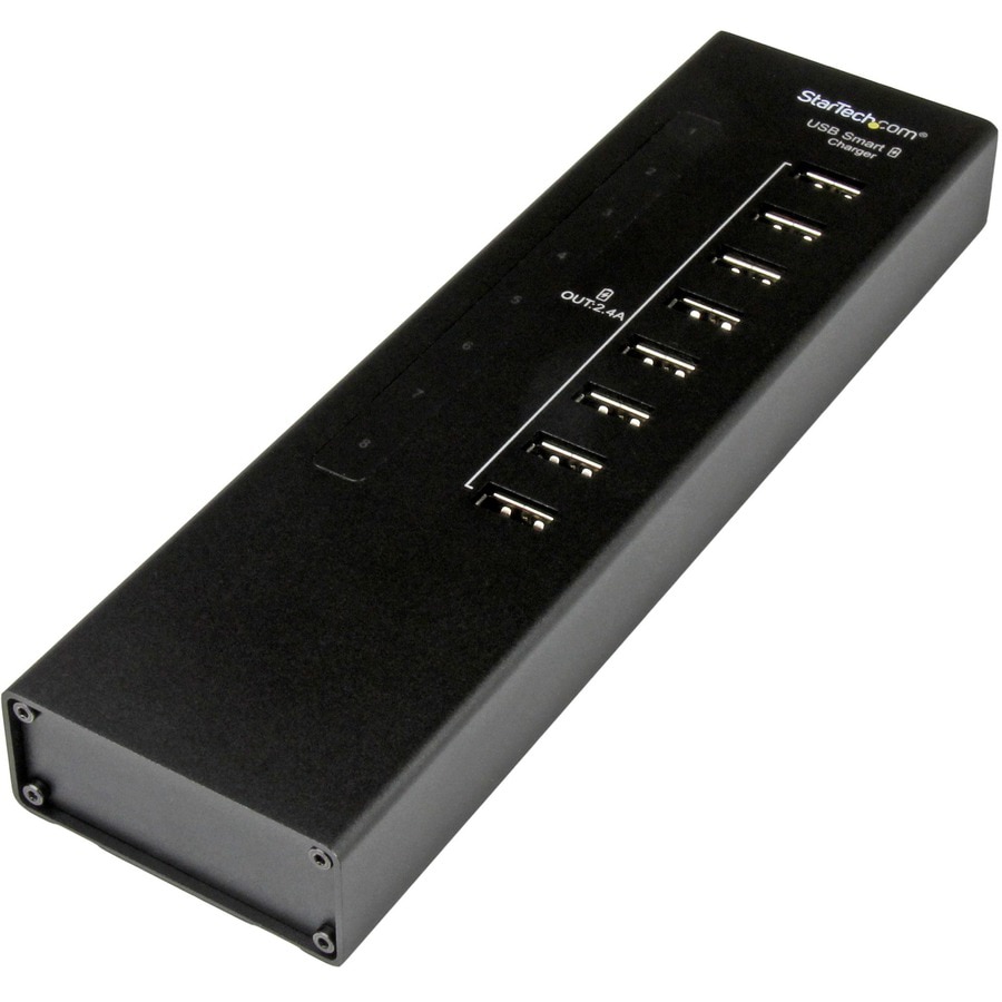 StarTech.com 8-Port Charging Station for USB Devices - 96W/19.2A - Dedicate