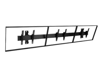 Chief Fusion Large 3x1 Menu Board Wall Mount - For Displays 40-55" - Black