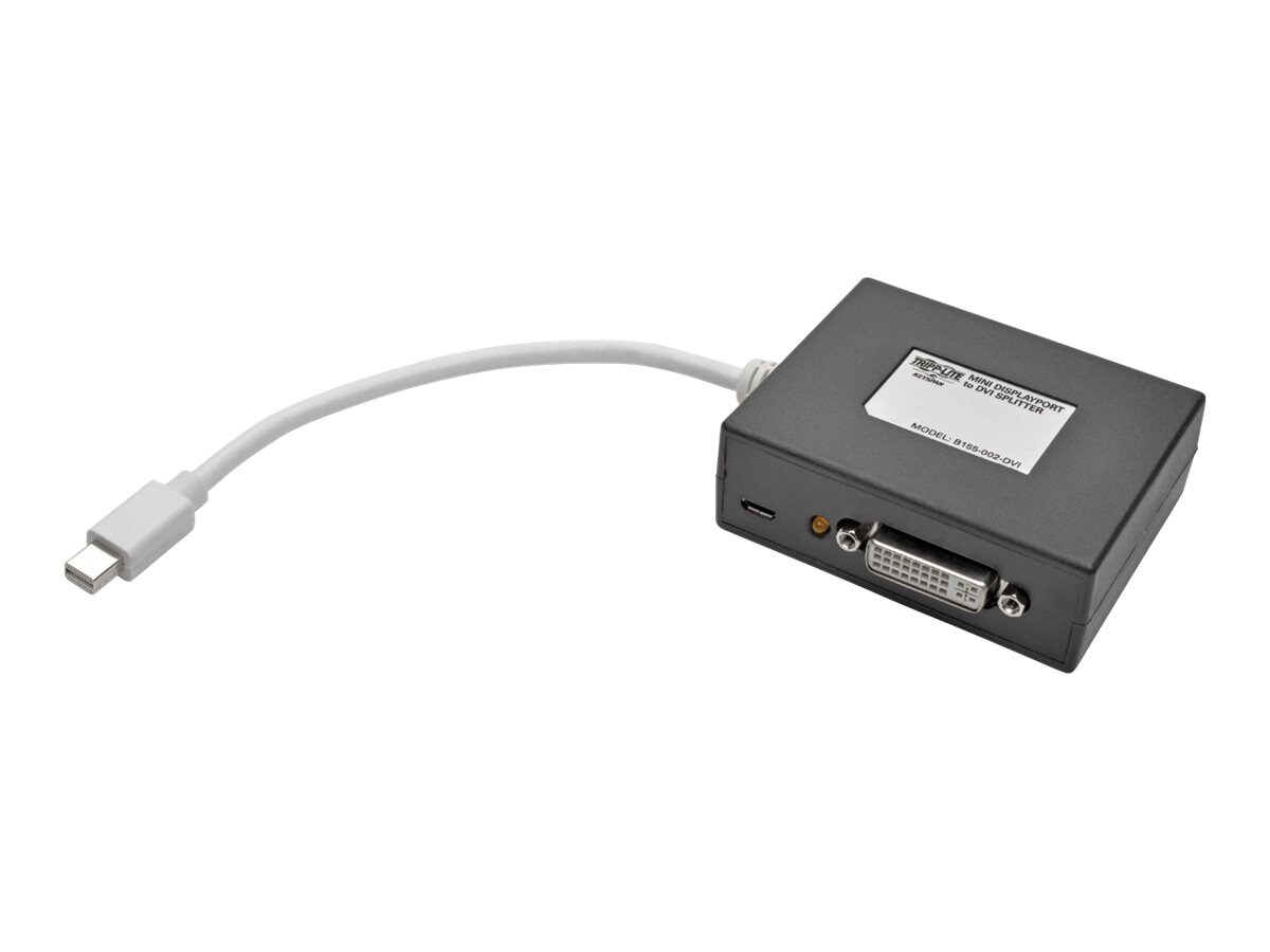 Tripp Lite 2-Port Mini DisplayPort to DVI Splitter 1080p 1920x1080 60Hz TAA