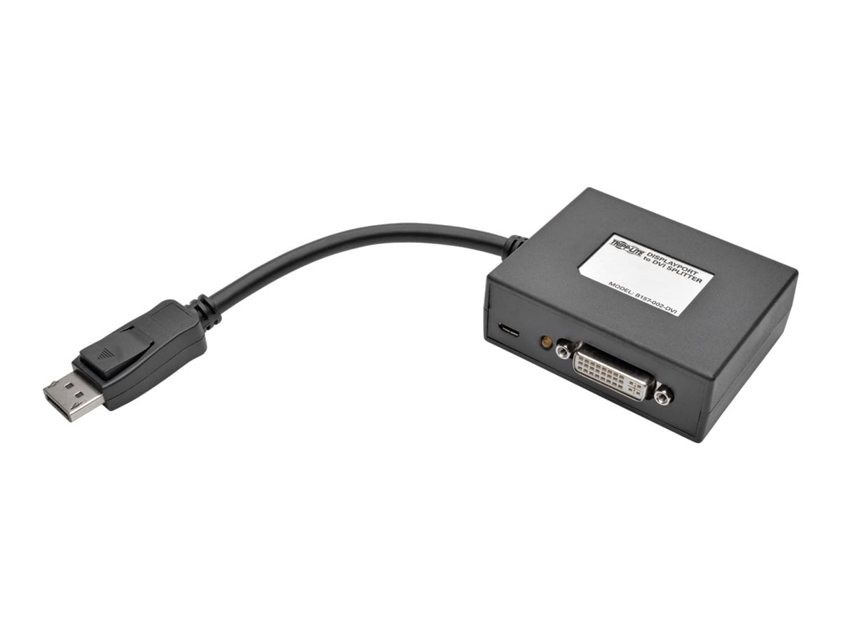Tripp Lite 2-Port DisplayPort to DVI Video Splitter 1080p 1920 x 1080 60Hz - video splitter - 2 ports