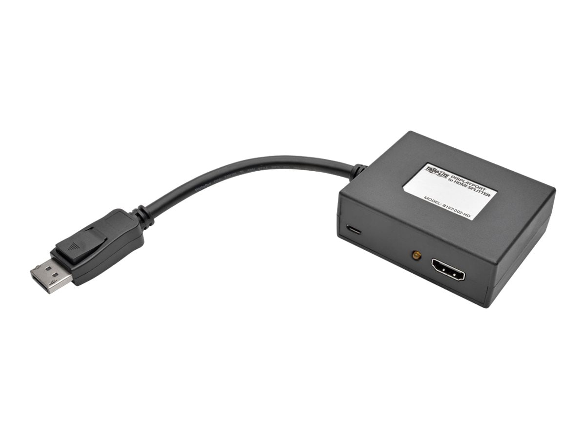 Eaton Tripp Lite series 2-Port DisplayPort to HDMI Video Splitter 1080p 1920 x 1080 60Hz - video splitter - 2 ports