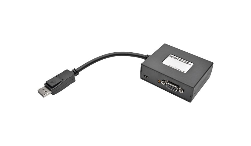 Tripp Lite 2-Port DisplayPort to VGA Video Splitter 1080p 1920 x 1080 60Hz - video splitter - 2 ports - TAA Compliant