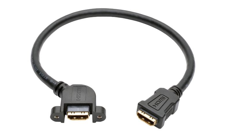 Tripp Lite 1ft Speed HDMI Cable with Etherenet Digital Video / Audio Panel Mount F/F 1' - HDMI extension cable - P569-001-FF-APM - Audio & Video Cables - CDW.com