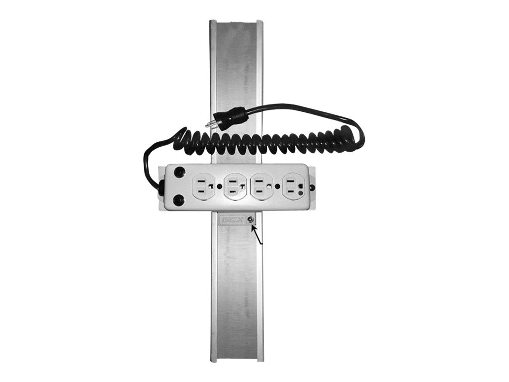 GCX Channel Mount Medical-Grade Power Strip - power distribution strip