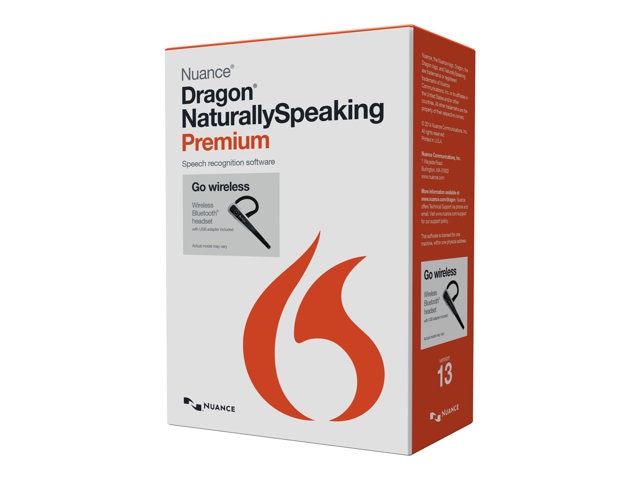 Dragon NaturallySpeaking Premium Wireless (v. 13) - box pack - 1 user - with Bluetooth headset