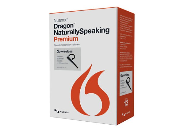 Dragon NaturallySpeaking Premium Wireless (v. 13) - box pack - 1 user - with Bluetooth headset