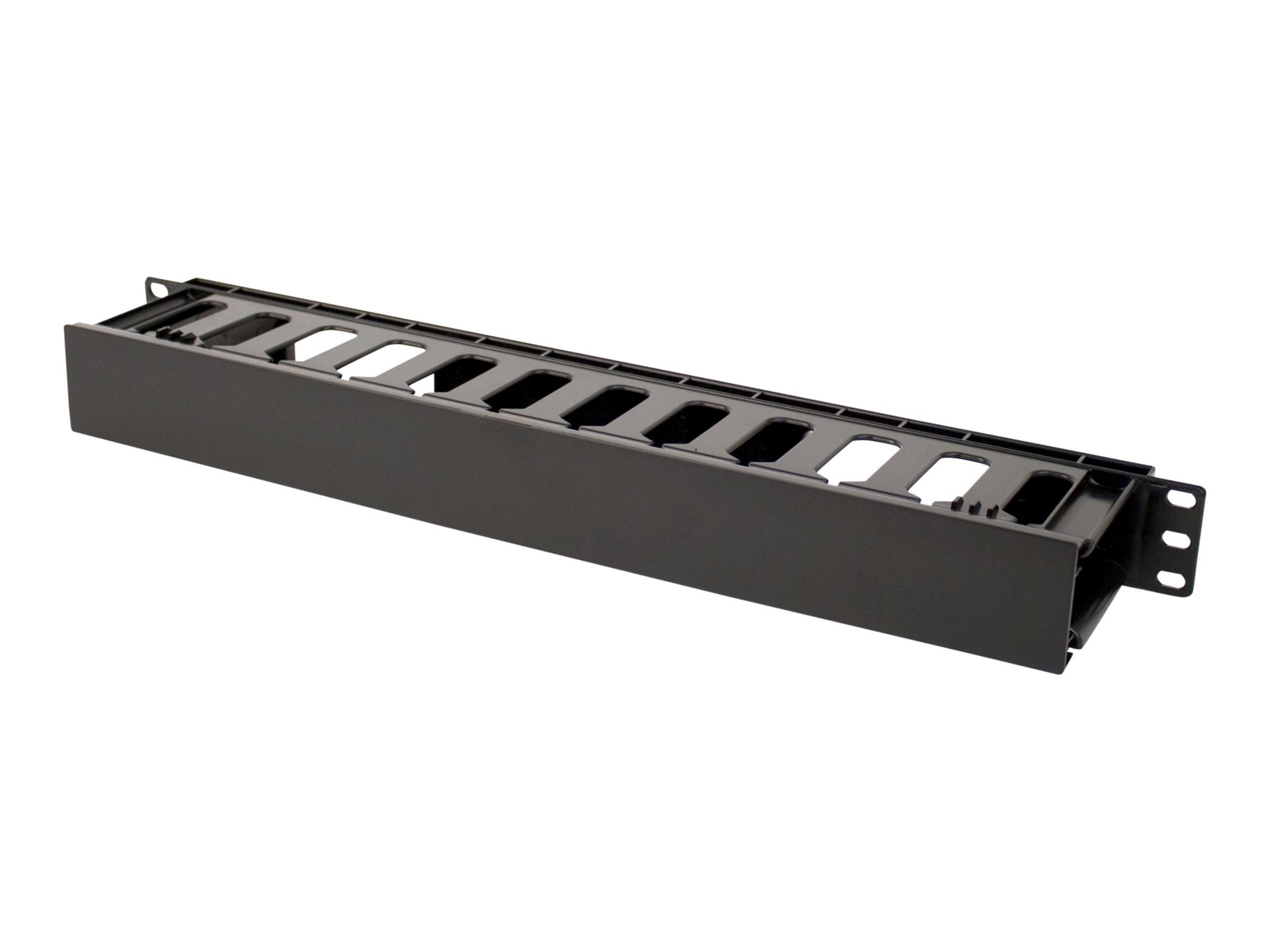 Rack Solutions 1U Horizontal Plastic Cable Duct With Cover (3.5in Deep)