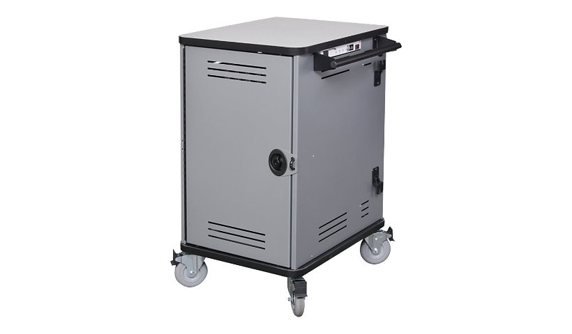 Spectrum Pro20 Notebook Cart cart - for 20 notebooks - warm gray, white fiesta - with PowerProdigy Timer