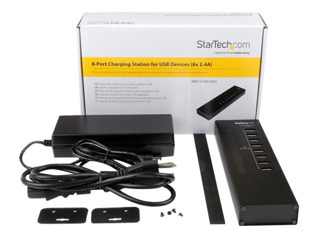 Thumbnail 2 of 5 for StarTech.com 8-Port Charging Station for USB Devices - 96W/19.2A - Dedicated Desktop Multi-Device USB Charging Station