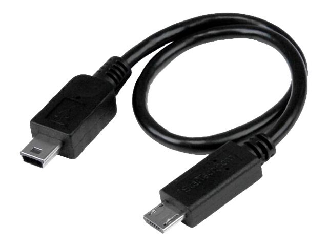 StarTech.com 8in USB OTG Cable - Micro USB to Mini USB - M/M - USB OTG Adapter - 8 inch