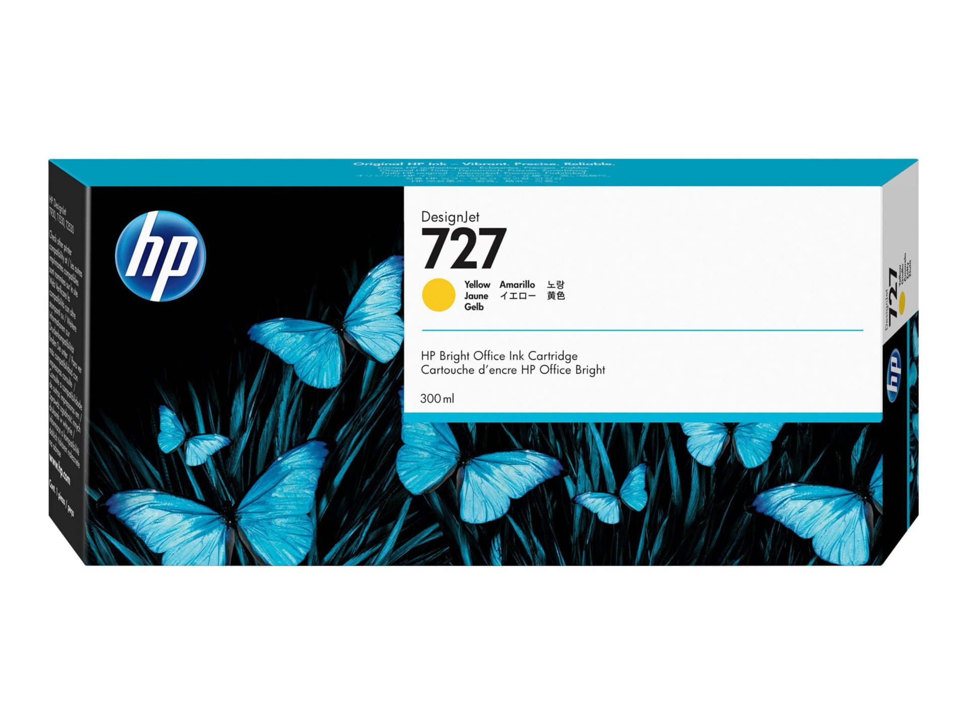 HP 727 Original Inkjet Ink Cartridge - Single Pack - Yellow Pack