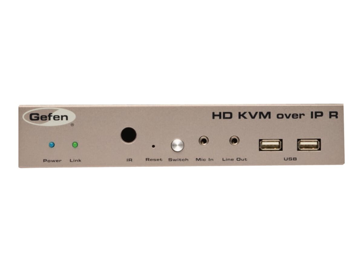 Gefen HD KVM over IP - Receiver Unit - KVM / audio / serial / USB/ infrared