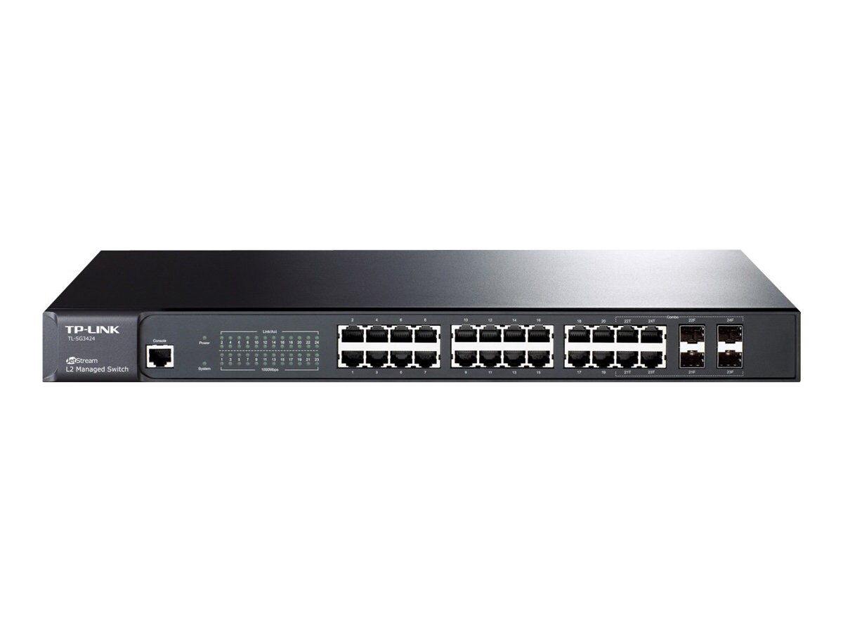 TP-Link JetStream T2600G-28TS - switch - 24 ports - managed - rack-mountabl