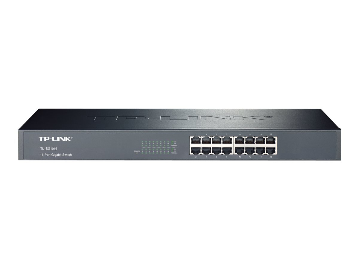 TP-Link 16 Port Gigabit Ethernet Switch (TL-SG1016) Plug and Play Unmanaged