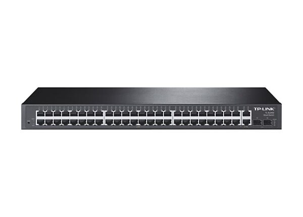 TP-LINK TL-SL2452 48-Port 10/100Mbps + 4-Port Gigabit Smart Switch - switch - 48 ports - managed - rack-mountable