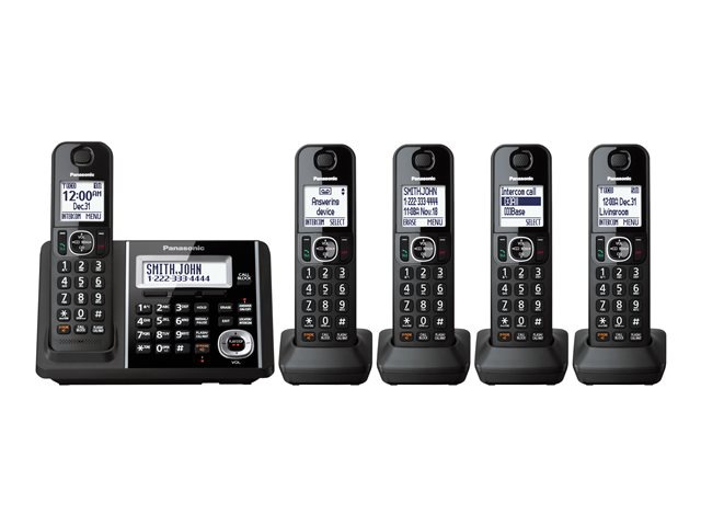 Panasonic KX-TGF343B - cordless phone - answering system with caller ID/call waiting + 2 additional handsets