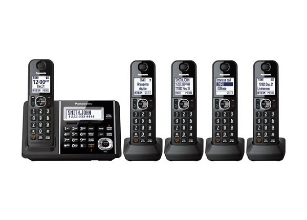 Panasonic KX-TGF343B - cordless phone - answering system with caller ID/call waiting + 2 additional handsets