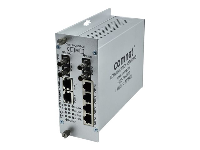 ComNet CNFE6+2USPOE - switch - 8 ports - unmanaged - wall-mountable, surface-mountable