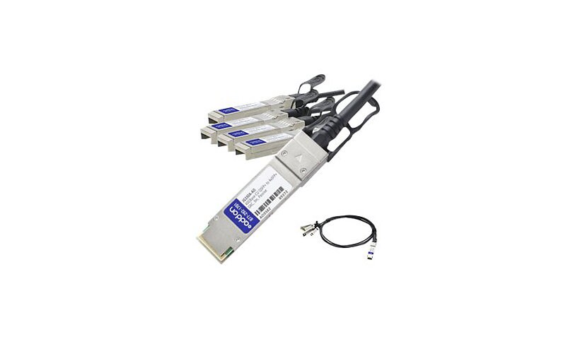 AddOn 3m HP Compatible QSFP+ Breakout DAC - direct attach cable - 3 m
