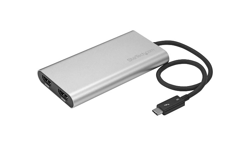 StarTech.com Thunderbolt 3 to Dual HDMI Adapter - 4K TB3 to HDMI - Windows