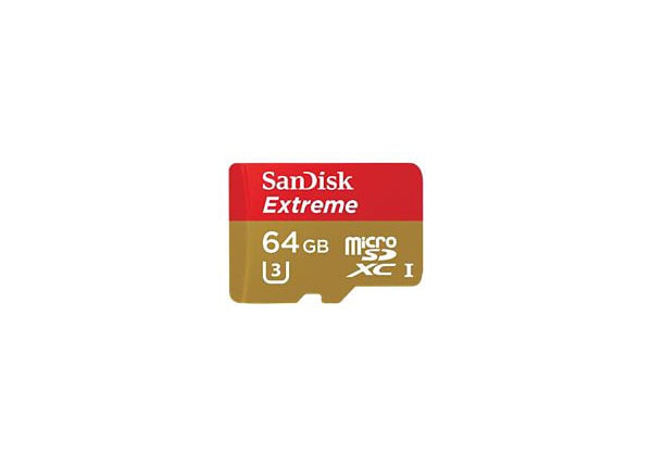 SanDisk Extreme - flash memory card - 64 GB - microSDXC UHS-I