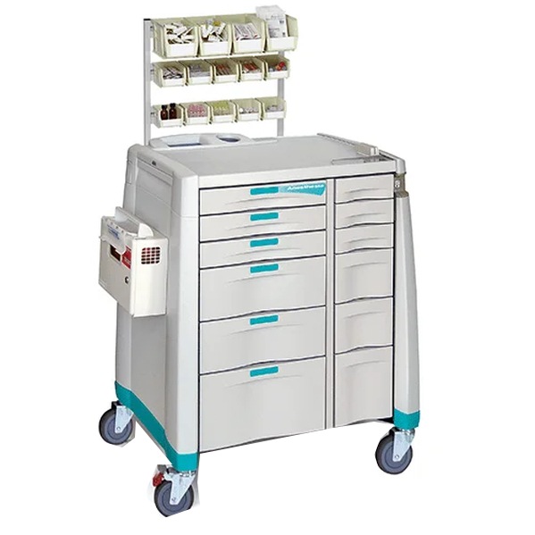 Capsa Healthcare Avalo ACM 10 High Anesthesia Cart with Automatic Re-Locking System