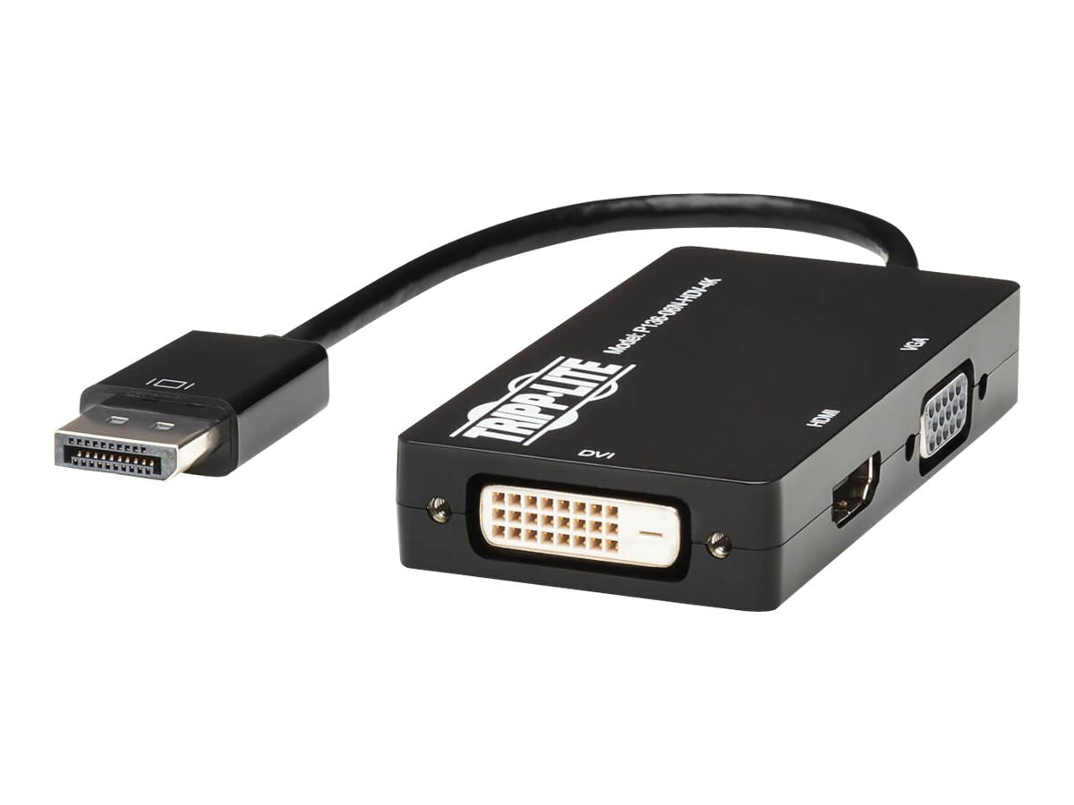 Tripp Lite DisplayPort to VGA DVI HDMI Adapter Converter 4K DP to VGA 6in
