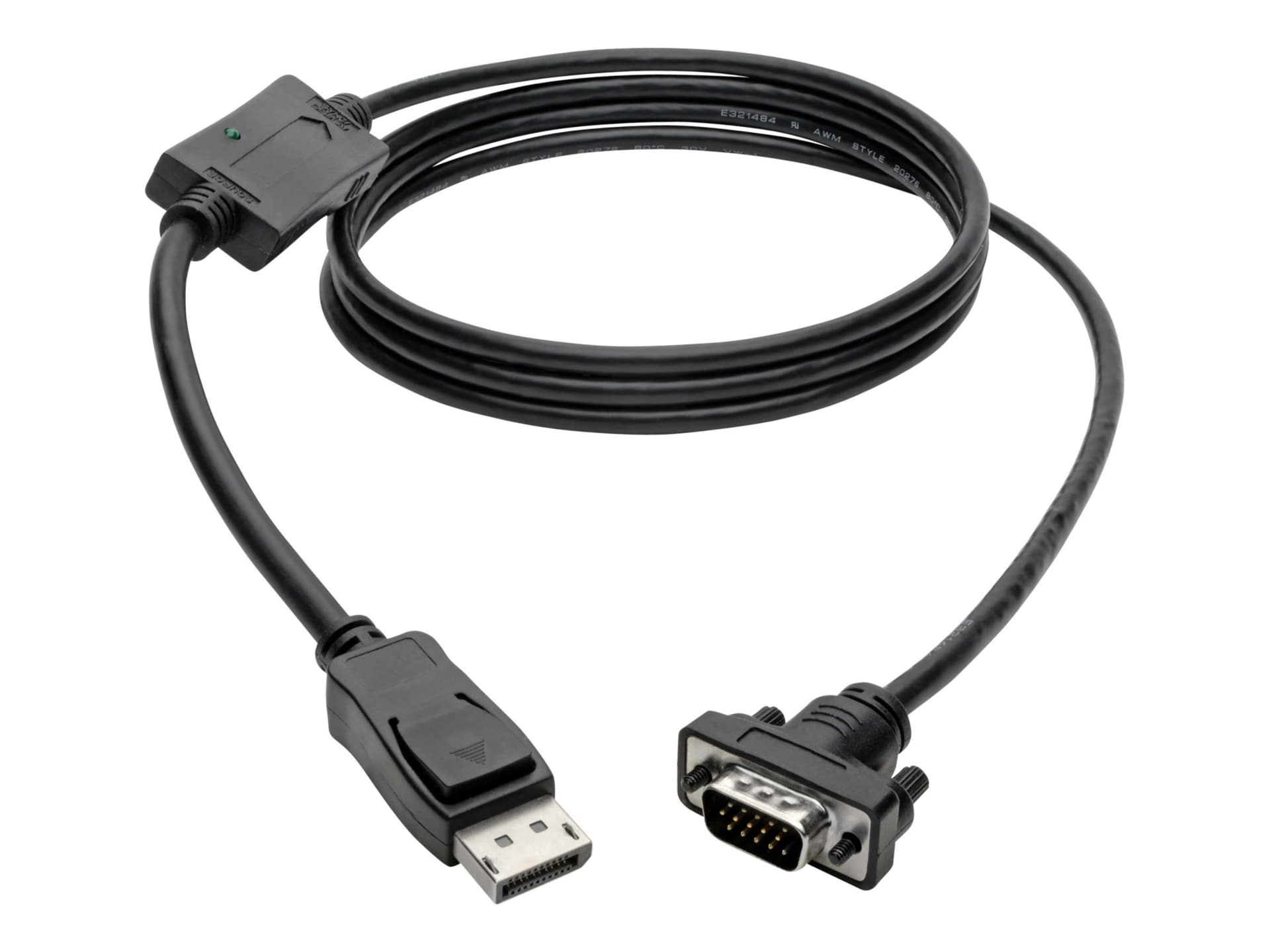 Eaton Tripp Lite Series DisplayPort 1.2 to VGA Active Adapter Cable (DP with Latches to HD15 M/M), 3 ft. (0.9 m) -