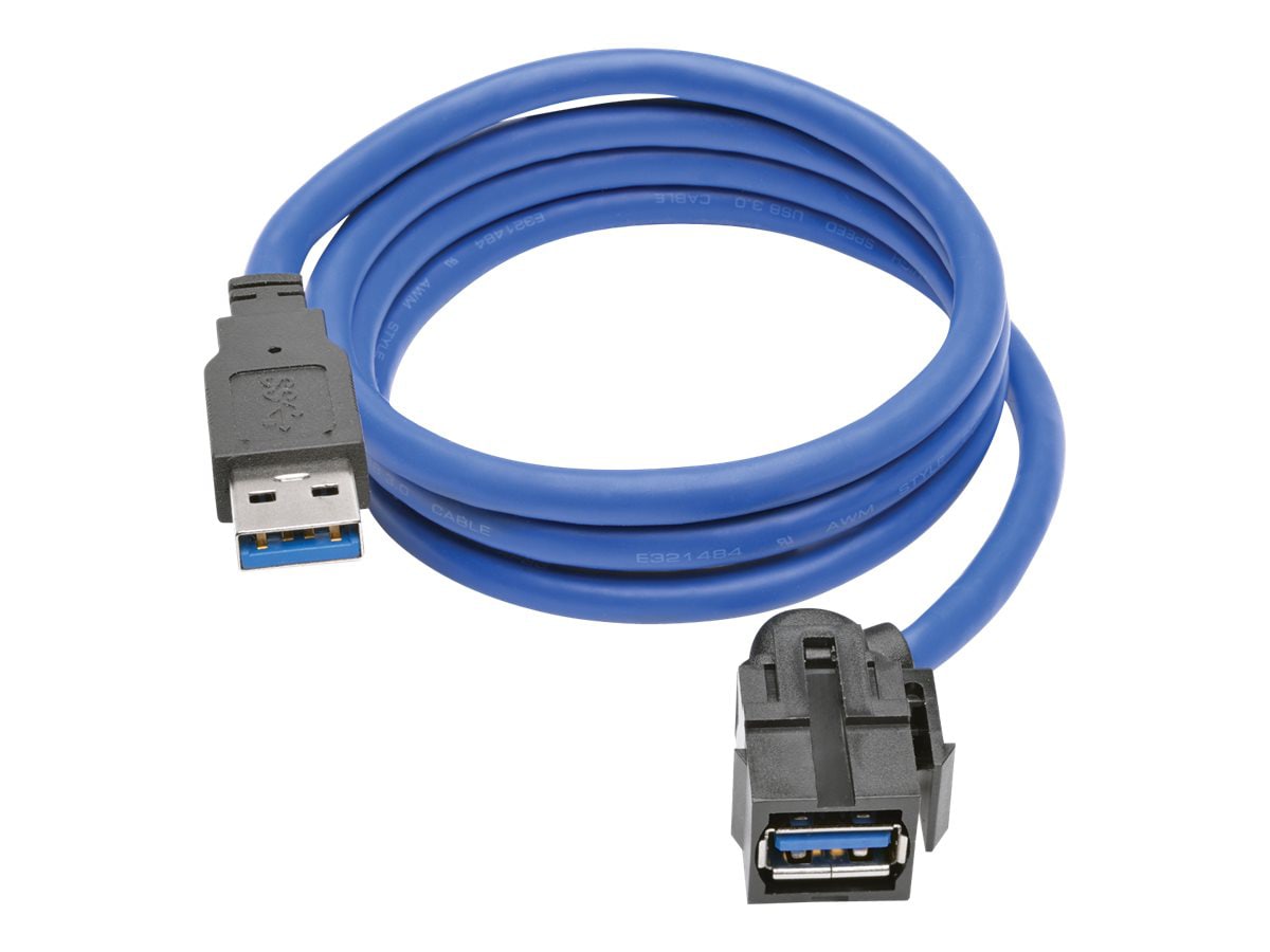 Tripp Lite USB 3.0 Superspeed Keystone Jack Type-A Extension Cable M/F 3 ft